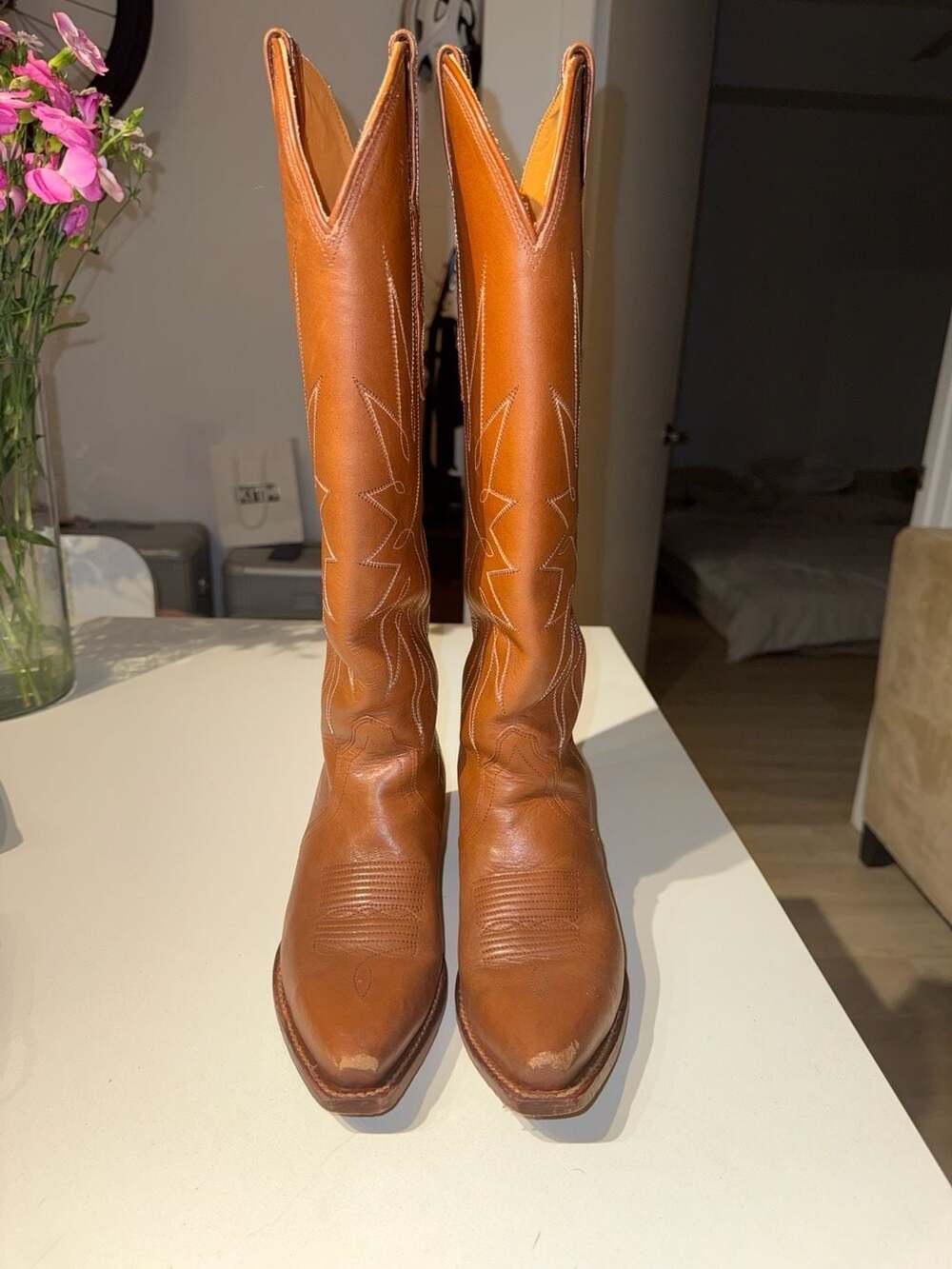 TECOVAS THE LORETTA Western Boots Brown Leather - Picture 4 of 13